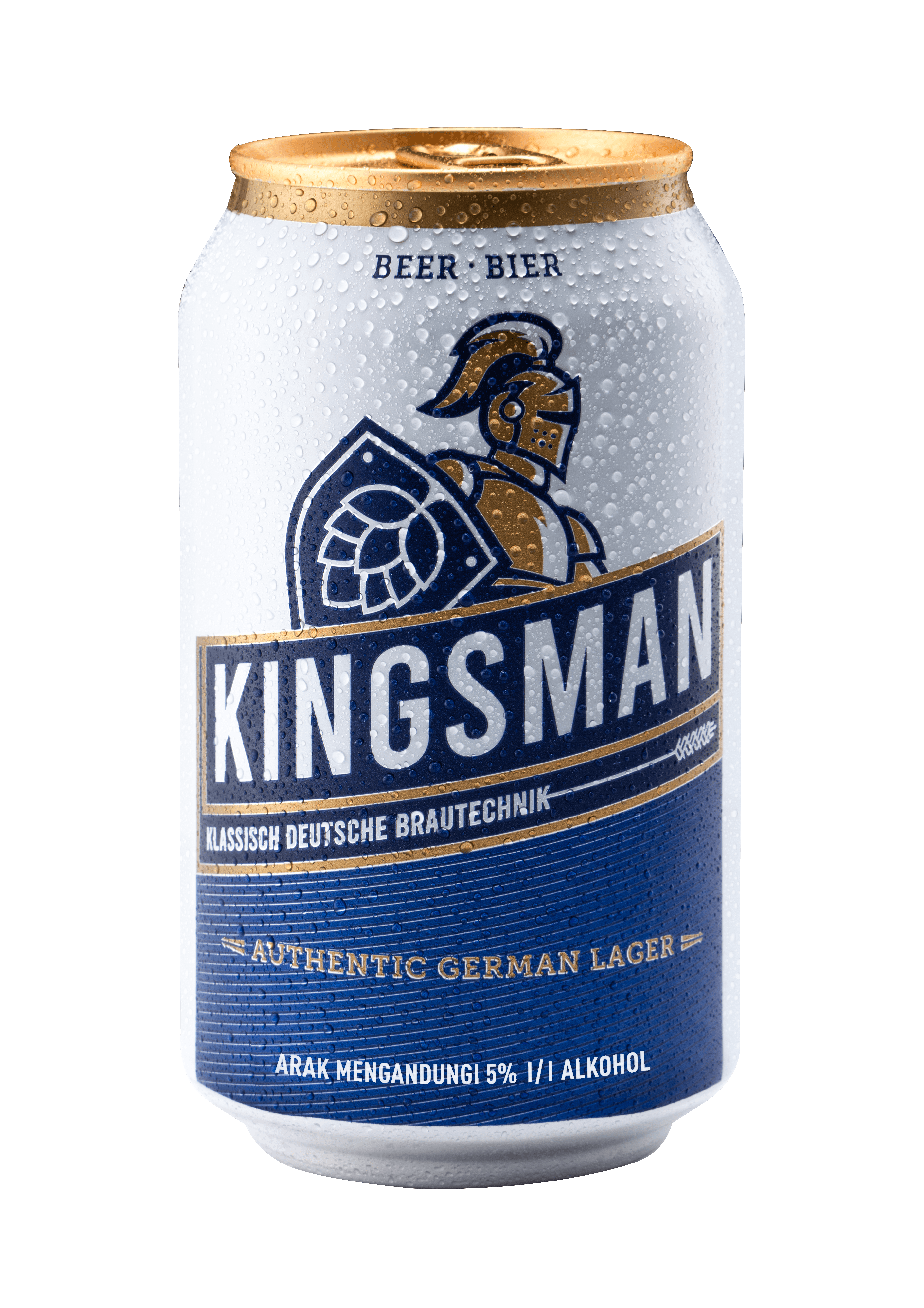 Kingsman beer can